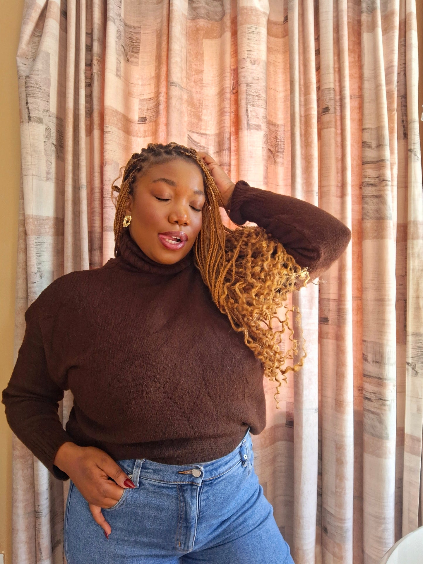 Brown Thick Poloneck